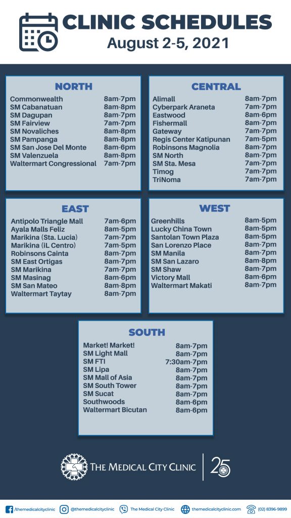 August 2-5 Schedule