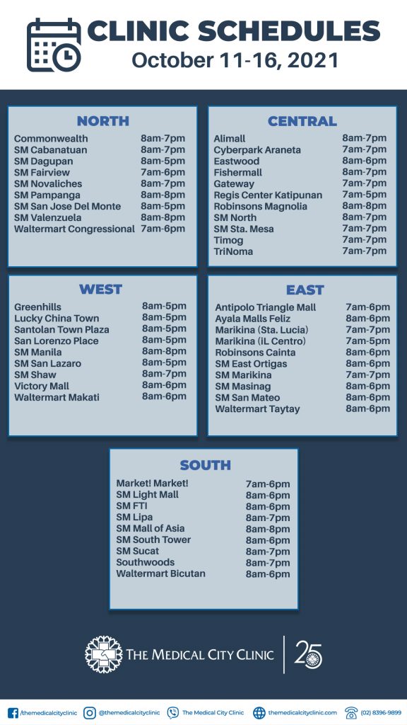 October 11-16 Schedule