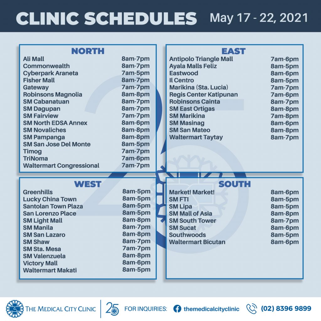 Schedule May 17-22